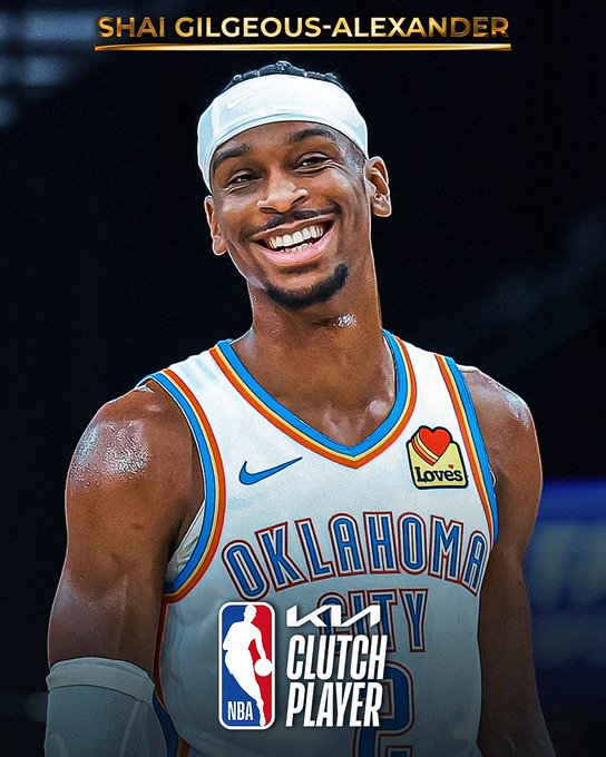 NBA官方:亚历山大当选年度最佳关键球员 多项关键数据联盟第一